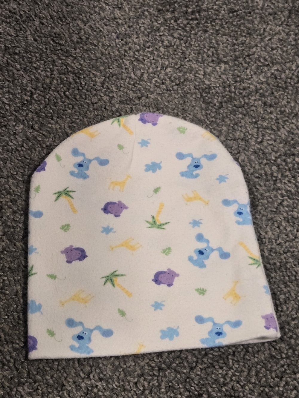 Baby Blues Clues Viacom International Vintage Y2k 2000 White Infant Hat